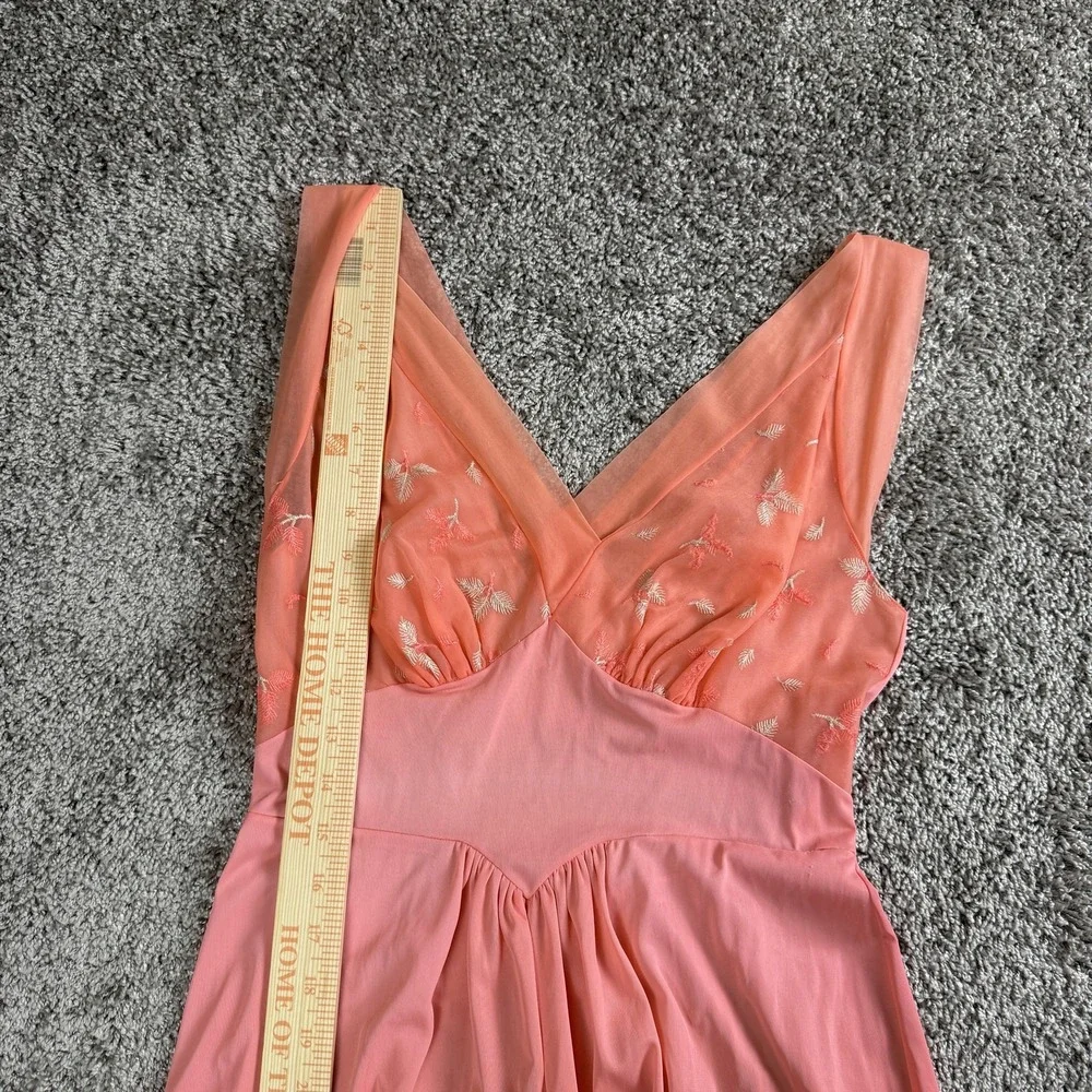 VTG Vanity‎ Fair Babydoll Nightgown Small Sheer Empire Waist Coquette Romantic